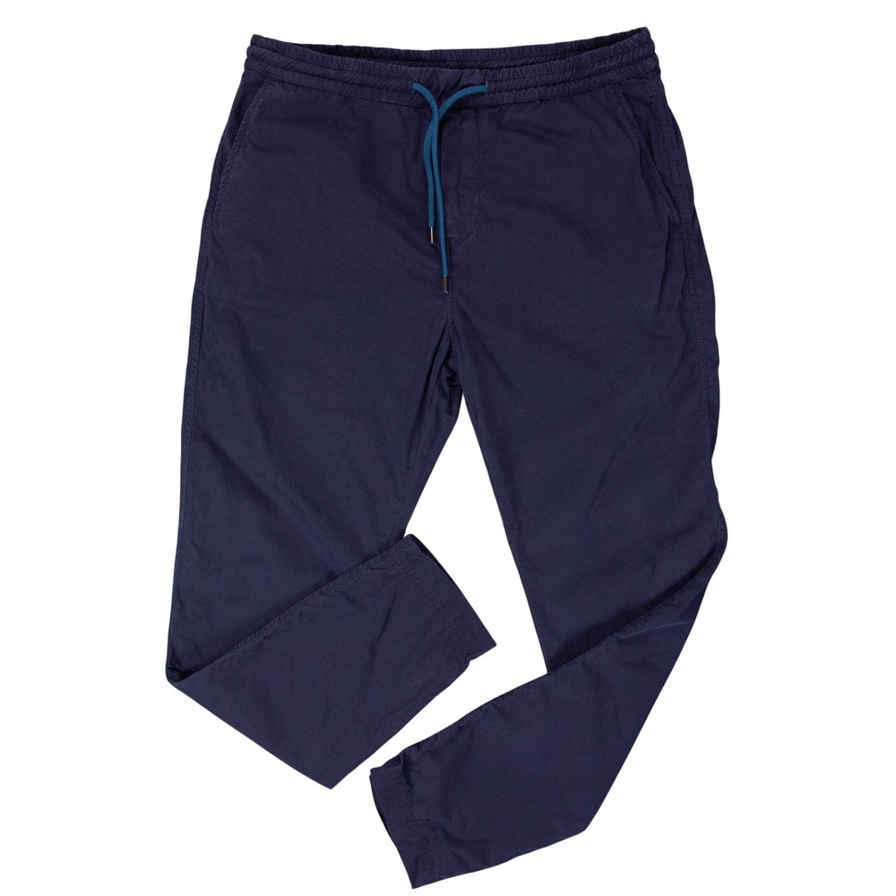 Paul Smith Mens‎ Large Navy Blue Cotton Drawstring Trouser Pants M2R-652X